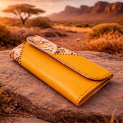 Vibrant Sunflower Yellow Leather Ladies Purse