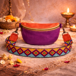 Colourful Leather Moonbag